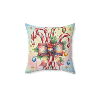 Christmas Candy Cane Decorative Pillow