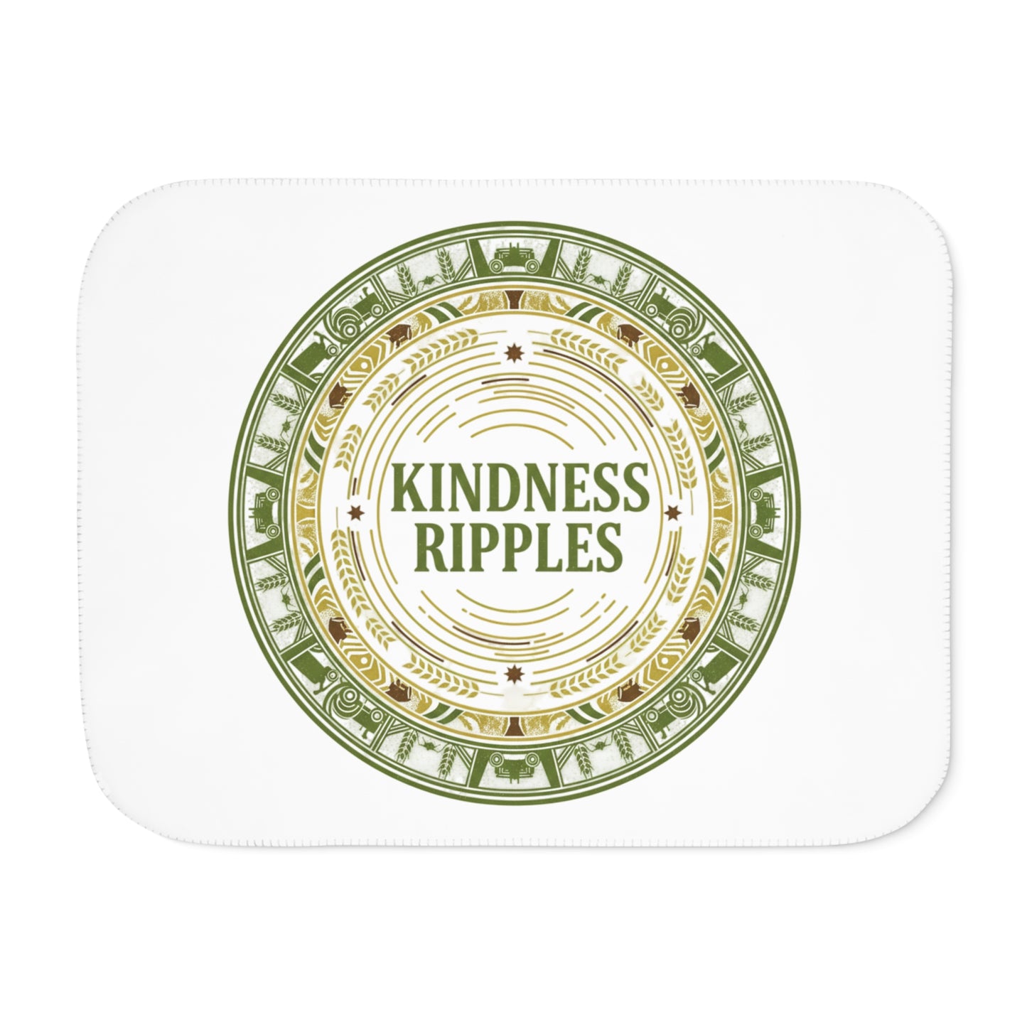 Cozy Sherpa Blanket, Kindness Ripples Soft Throw, Warm Gift for Home, Perfect for Relaxation, Winter Holidays, Farming, and Self-Care