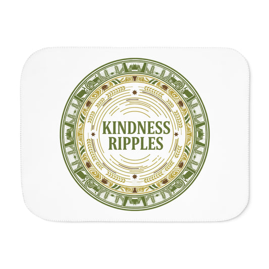 Cozy Sherpa Blanket, Kindness Ripples Soft Throw, Warm Gift for Home, Perfect for Relaxation, Winter Holidays, Farming, and Self-Care