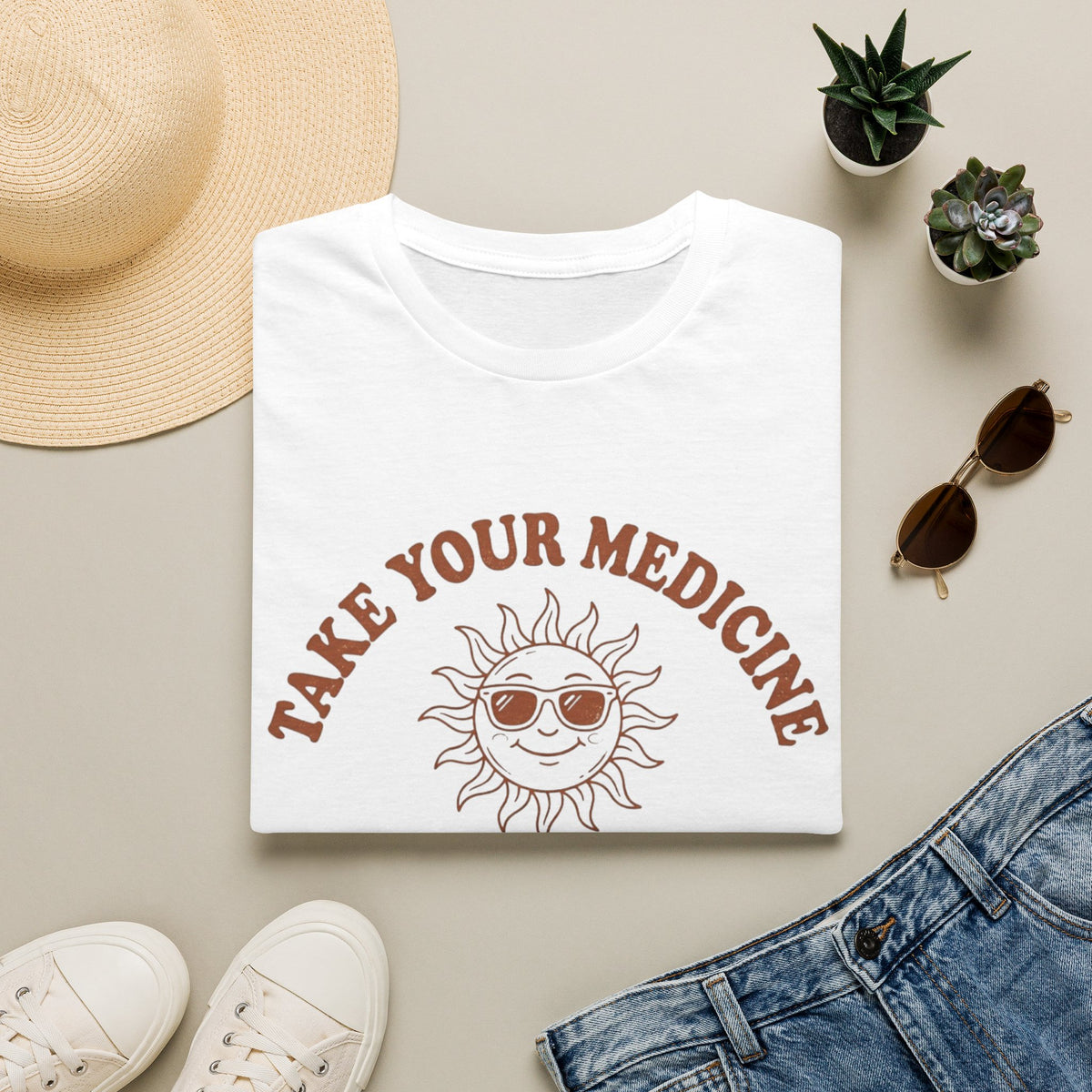 Take Your Medicine Sun T-Shirt — Self‑Prescribed Daily Sunshine Graphic Tee