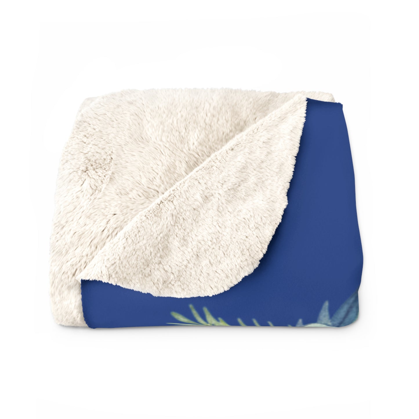 The Rachel - Tropical Serenity Sherpa Fleece Blanket for Relaxation