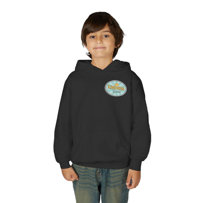 Youth Hooded Sweatshirt - Kindness & Good Energy, Cozy Gift, Throwback, Sunshine Vibes, Kids Apparel, Spring & Summer Fashion
