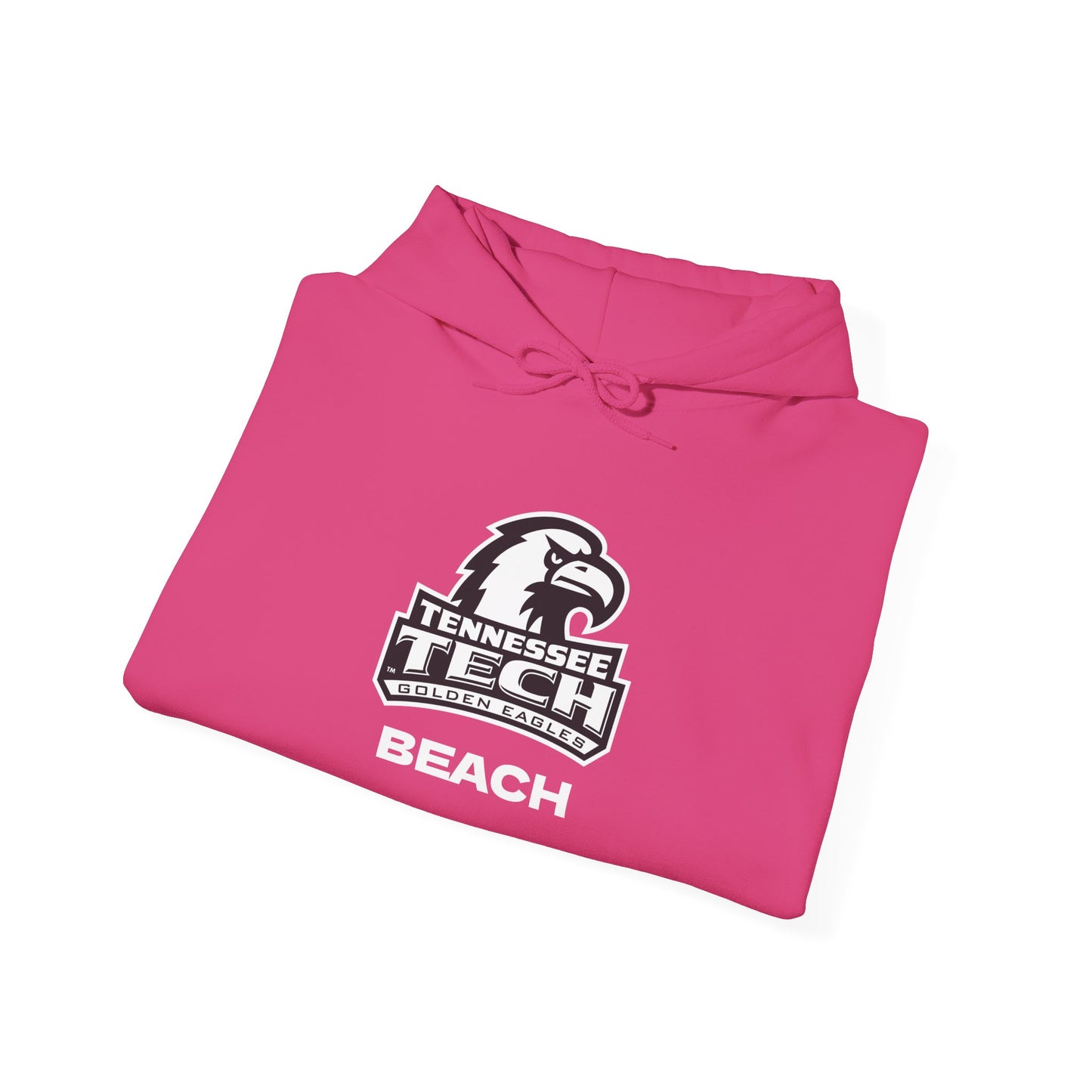 TN Tech Beach Eagle Hoodie — Retro Athletic Logo Pullover