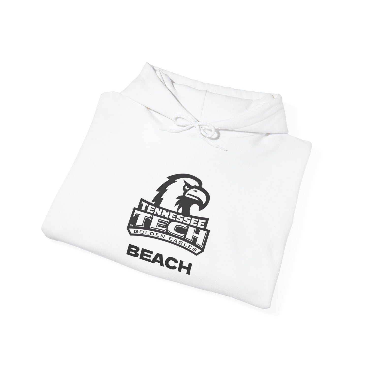 TN Tech Beach Eagle Hoodie — Retro Athletic Logo Pullover