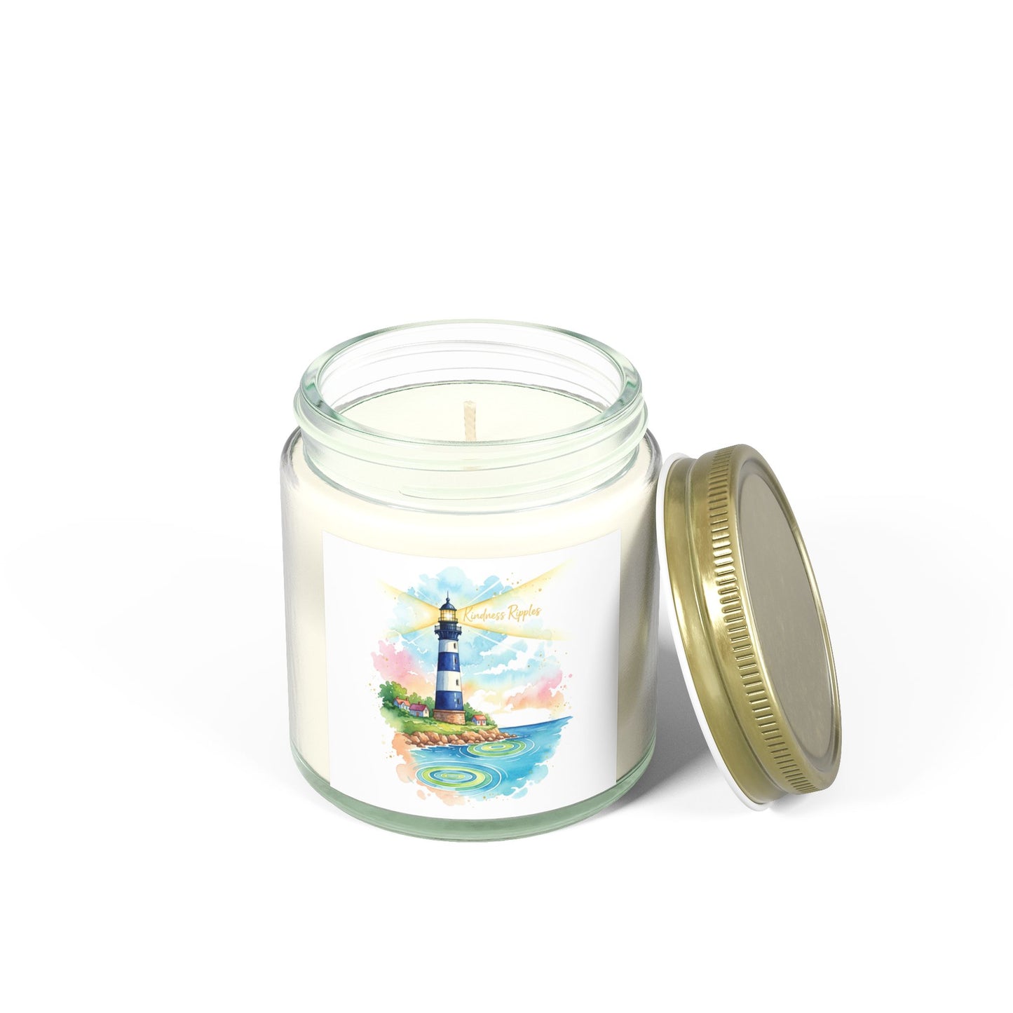 Lighthouse Scented Candle Collection - Coconut Apricot Wax (4oz)