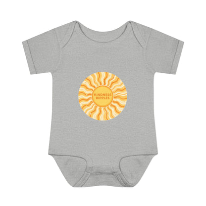 Sunshine Infant Bodysuit - "Mindfulness Ripple" Design for Newborns