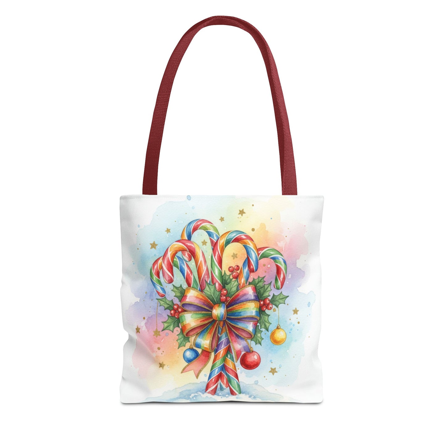 Festive Candy Cane Tote Bag