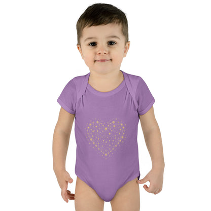 Heart Star Pattern Infant Bodysuit