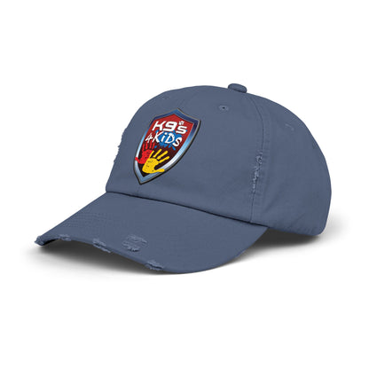 K9s4KIDs Distressed Cap — Funding Safety for Children Logo Hat