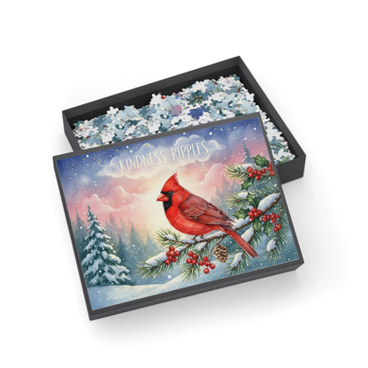 Kindness Ripples Cardinal Puzzle - 1000-Piece Winter Scene