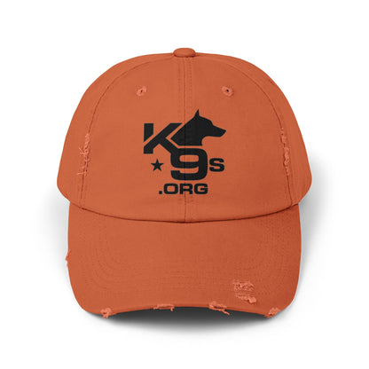 K9s.org Distressed Baseball Cap – Tactical Dog Rescue Logo Hat