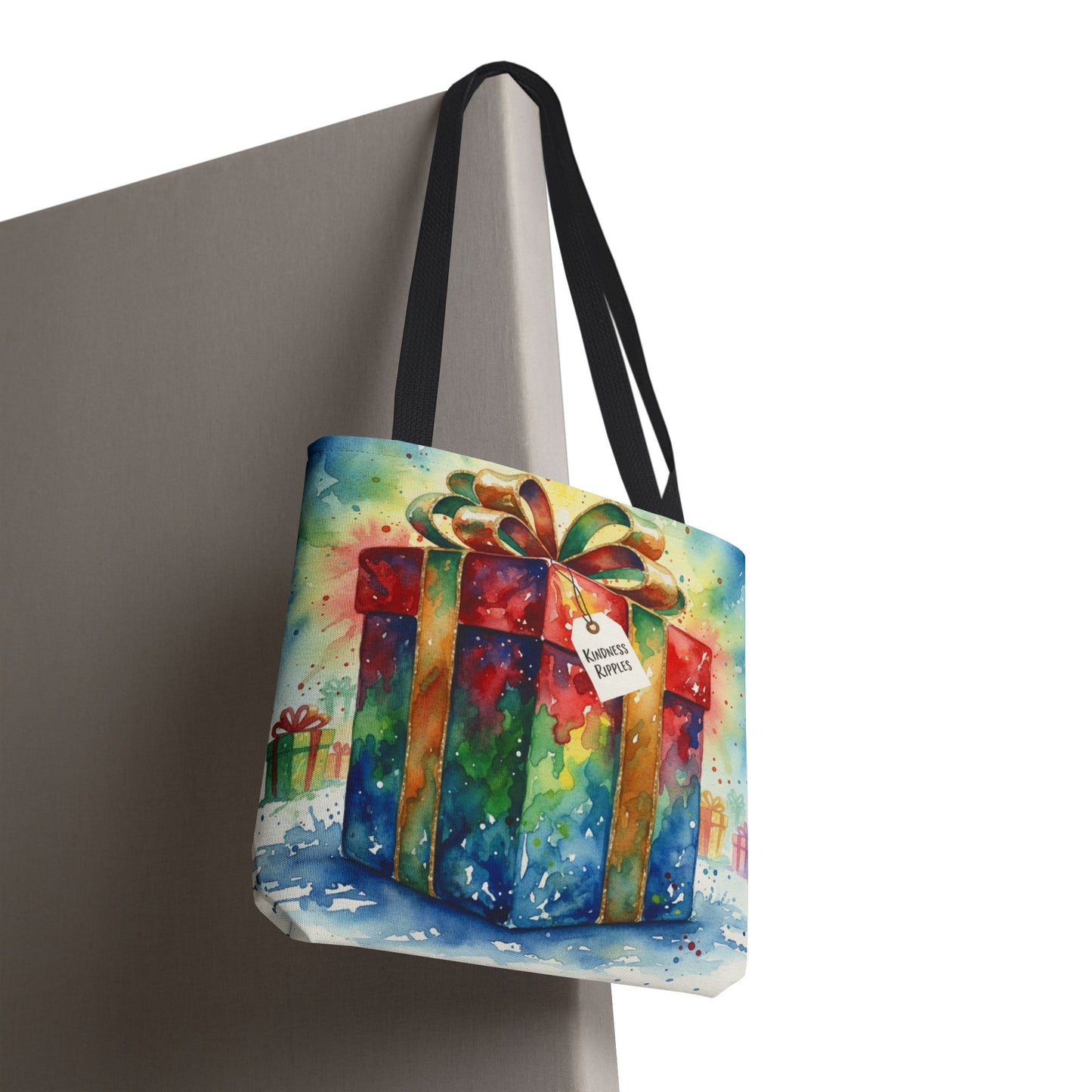 Colorful Gift Tote Bag - Perfect for Holidays & Celebrations -Simple message of Kindness - Reusable