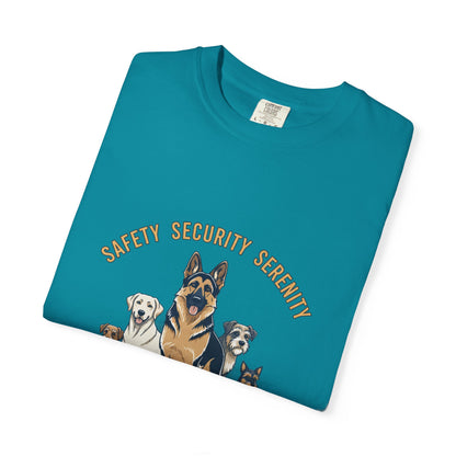 Safety Security Serenity T-Shirt — Dog Pack Graphic Tee