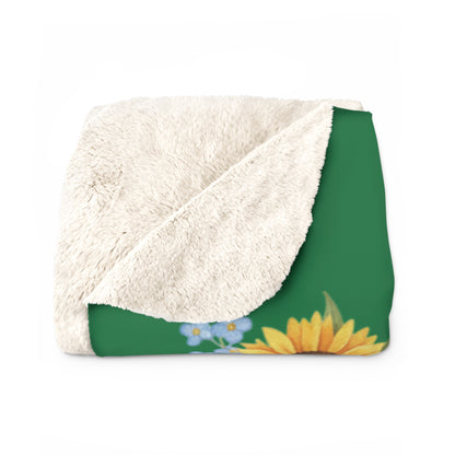 The Audrey - Radiant Floral Sherpa Fleece Blanket – Cozy Beach Vibes
