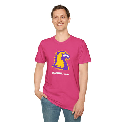 Golden Eagle Baseball T-Shirt – Purple & Gold Team Logo Tee