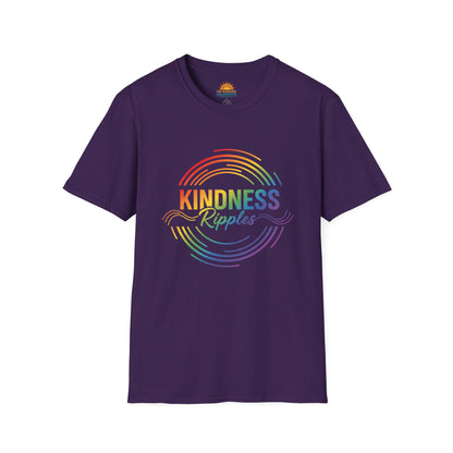 Rainbow Kindness T-Shirt, Softstyle Tee, Unisex Shirt, Positive Message Tee, Gift for Friends, Everyday Casual Wear