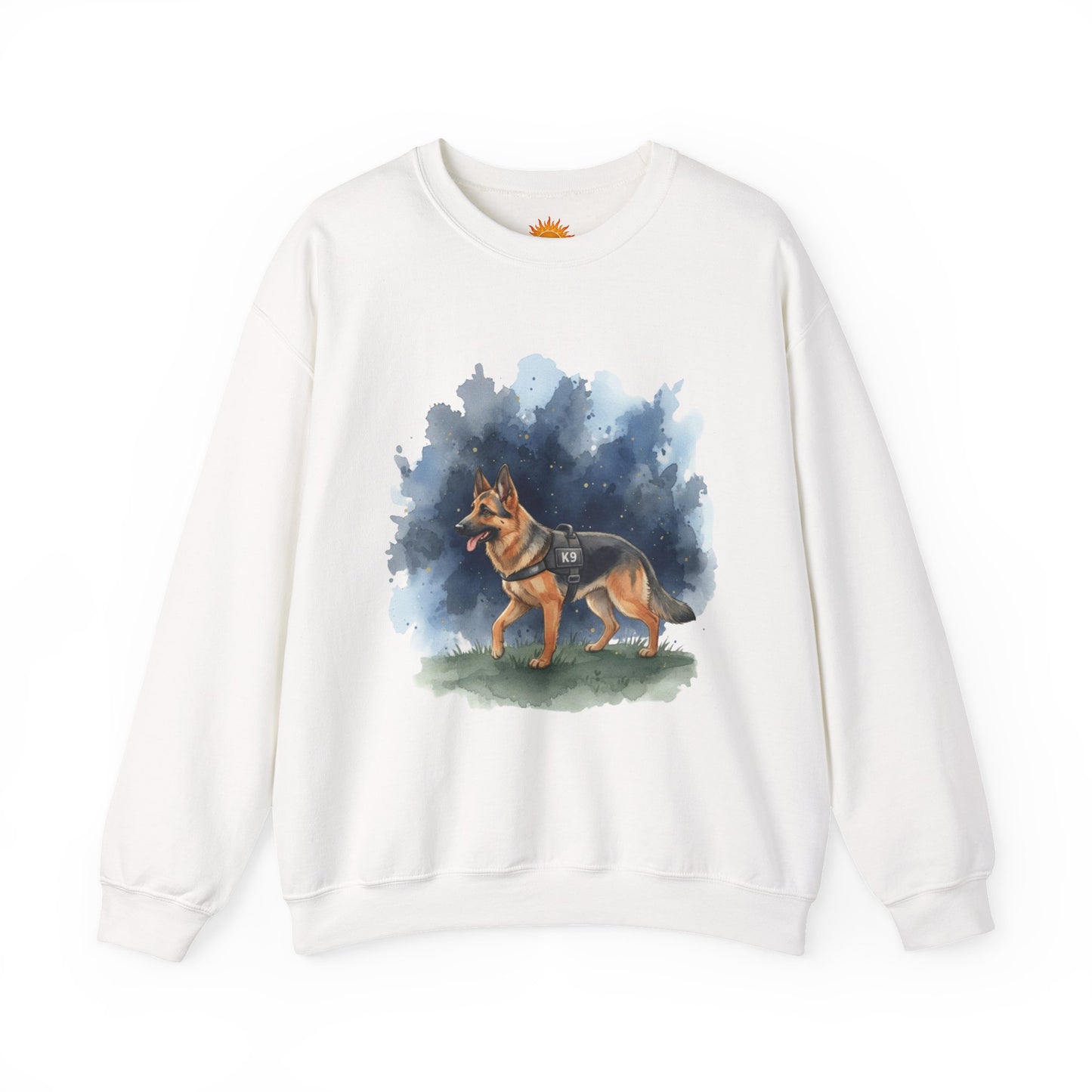 German Shepherd Watercolor Crewneck Sweatshirt – Dog Lover Gift