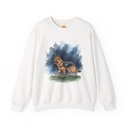 German Shepherd Watercolor Crewneck Sweatshirt – Dog Lover Gift
