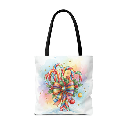 Festive Candy Cane Tote Bag