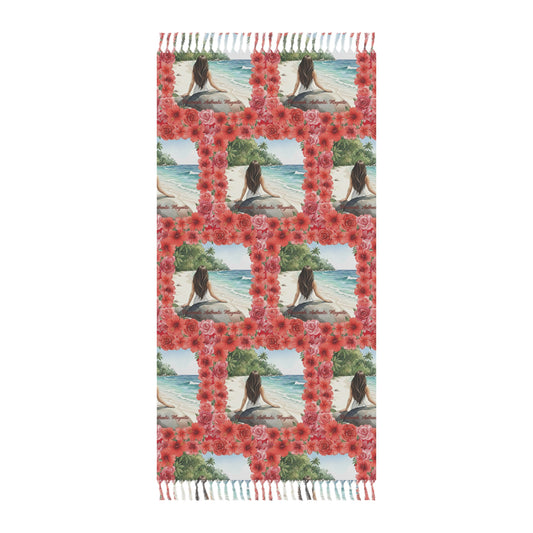 The Cristina - Boho Beach Towel with Floral Design