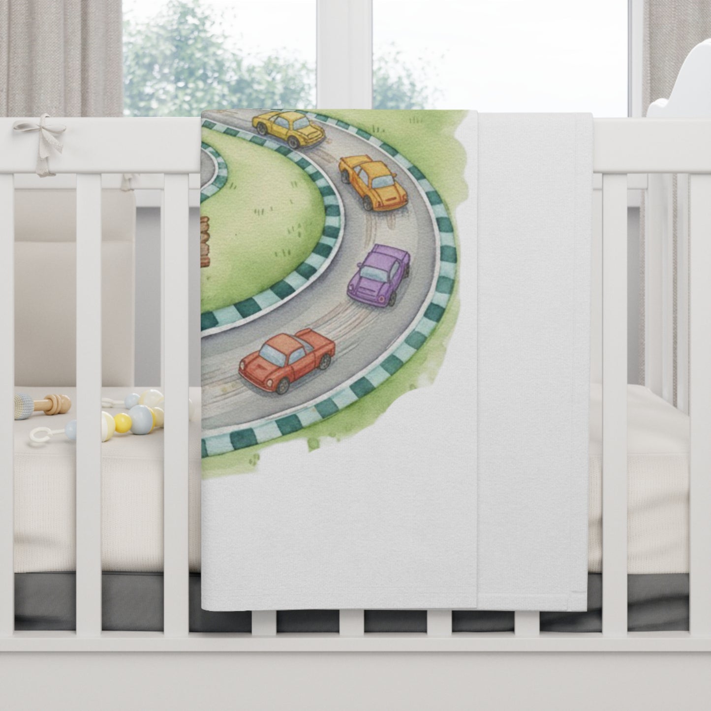 Race Cars Soft Fleece Baby Blanket - Perfect for Little Dreamers