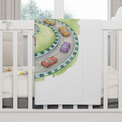 Race Cars Soft Fleece Baby Blanket - Perfect for Little Dreamers
