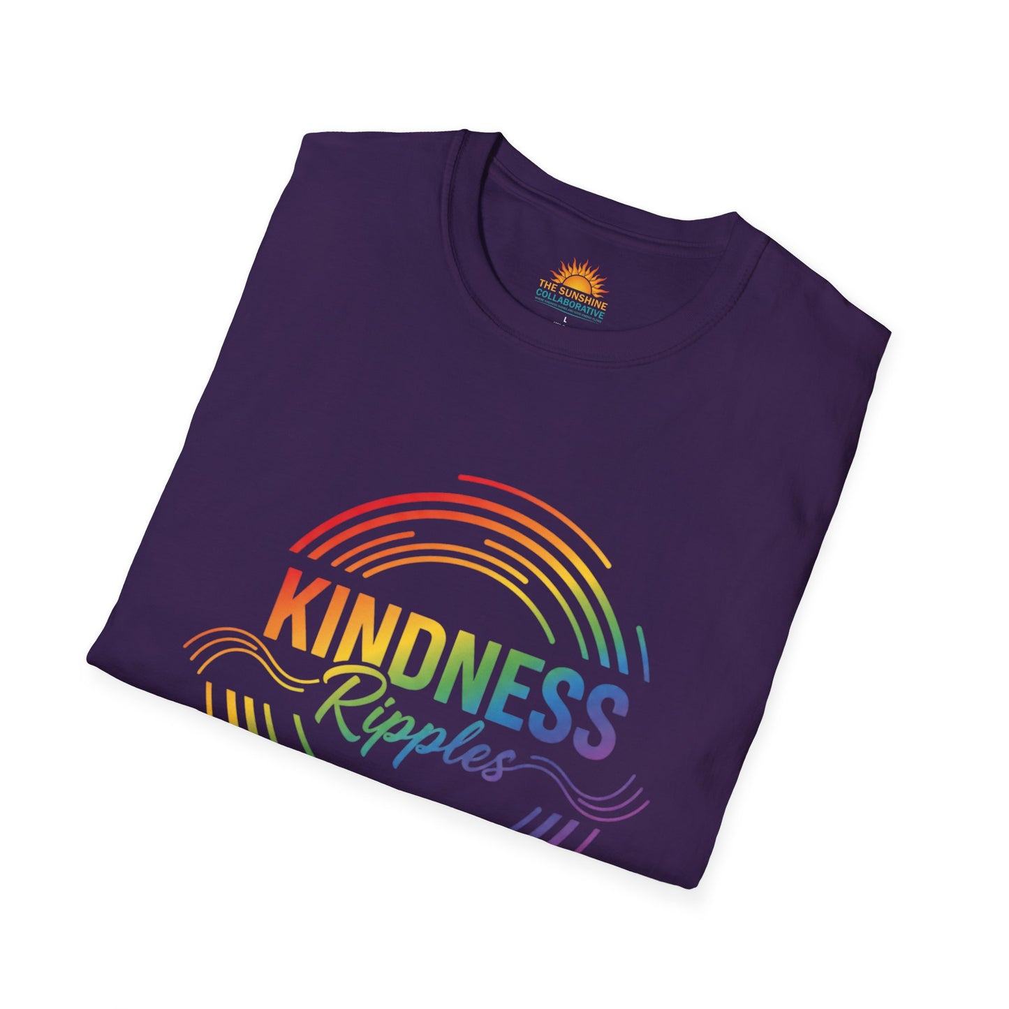 Rainbow Kindness T-Shirt, Softstyle Tee, Unisex Shirt, Positive Message Tee, Gift for Friends, Everyday Casual Wear