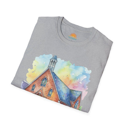 Watercolor Church Unisex Softstyle T-Shirt - Homage to the St. William Community