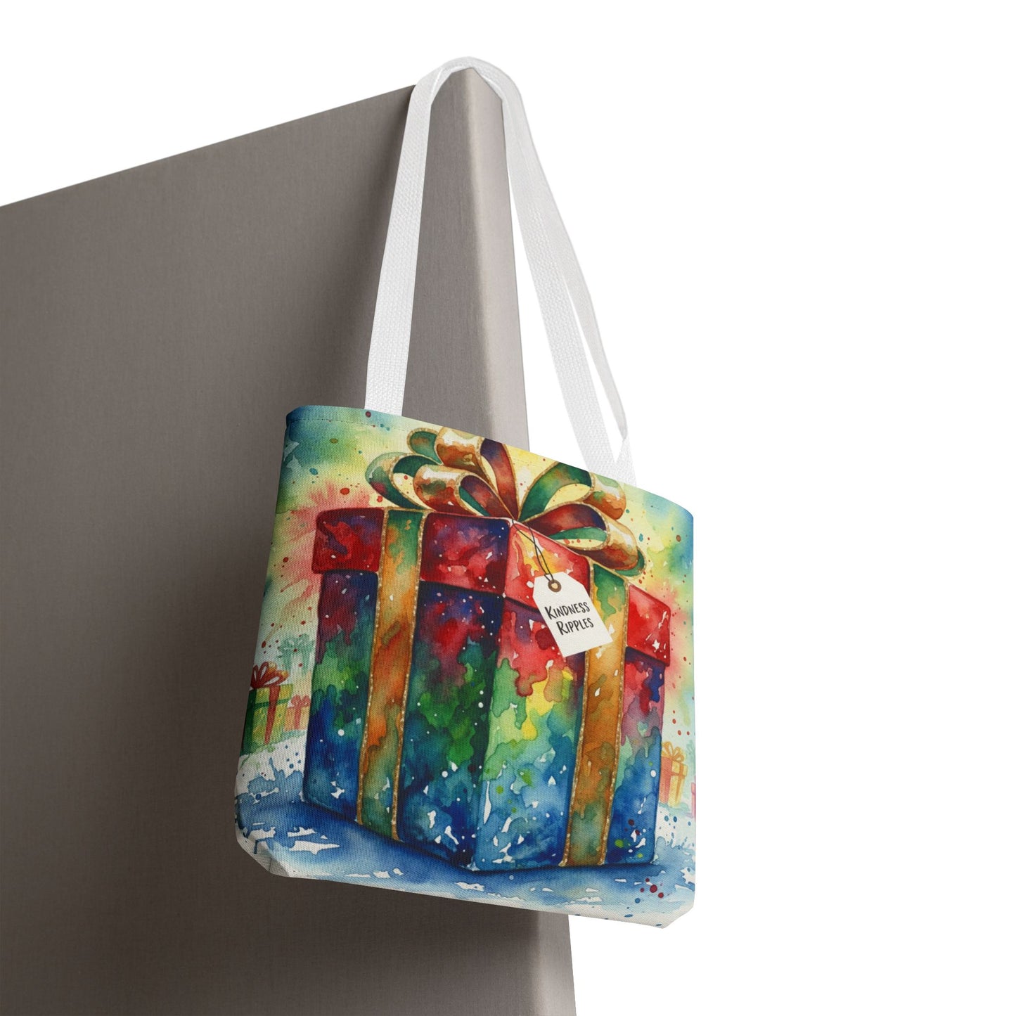 Colorful Gift Tote Bag - Perfect for Holidays & Celebrations -Simple message of Kindness - Reusable