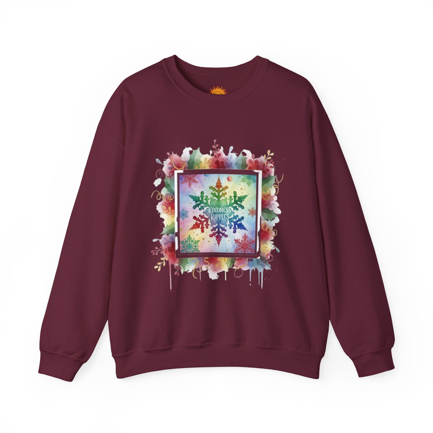 Rainbow Snowflake Kindness Crewneck Sweatshirt