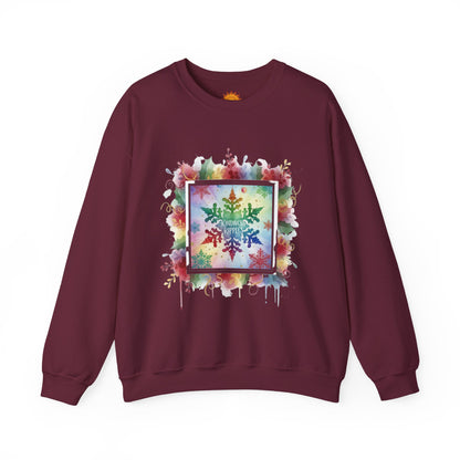 Rainbow Snowflake Kindness Crewneck Sweatshirt