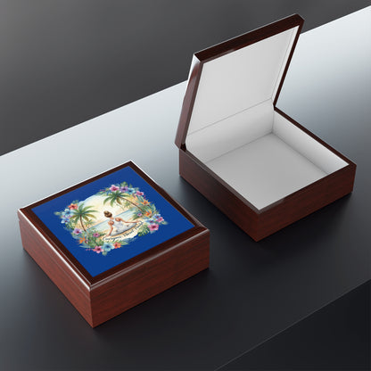 The Rachel - Tropical Meditation Jewelry Box with Floral Design