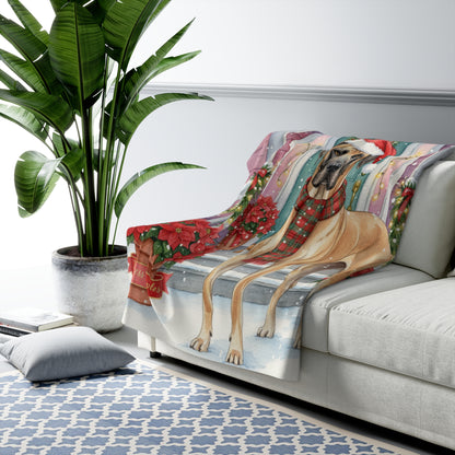 Sherpa Fleece Blanket - Great Danes