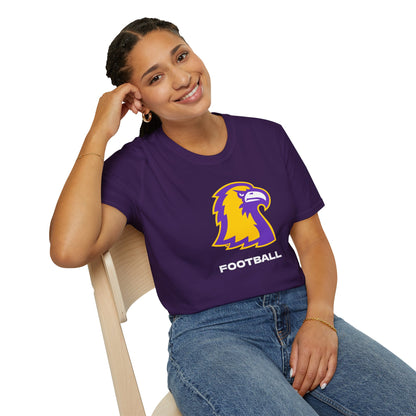 Eagle Football Team T-Shirt — Purple & Gold Mascot Tee