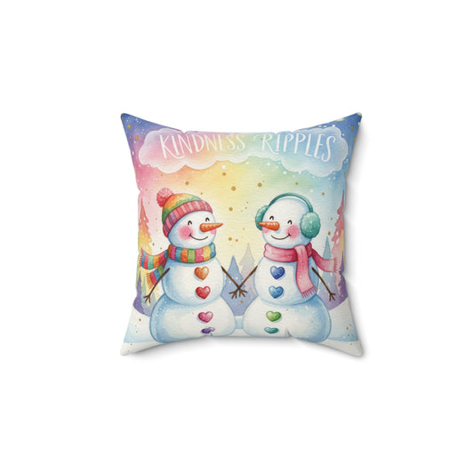 Christmas Snowman Pillow | Kindness Ripples Decor -Couples First Christmas-Newlywed Holidays