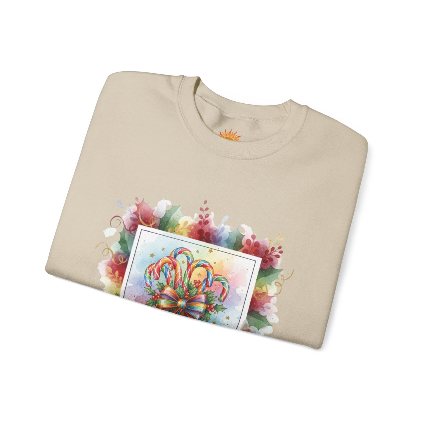 Christmas Candy Cane Crewneck Sweatshirt