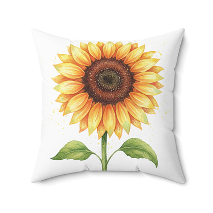 Sunflower Solo Design Square Pillow