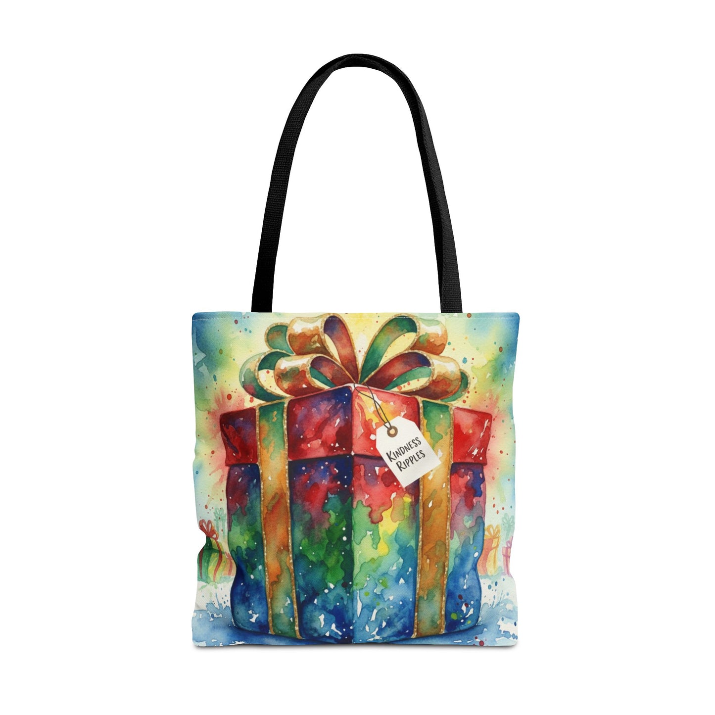Colorful Gift Tote Bag - Perfect for Holidays & Celebrations -Simple message of Kindness - Reusable