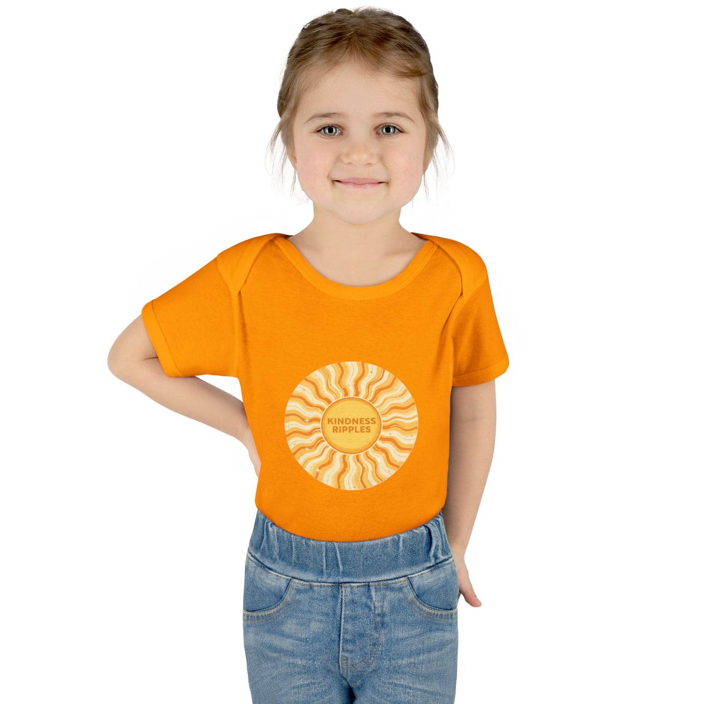Sunshine Infant Bodysuit - "Mindfulness Ripple" Design for Newborns