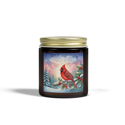 Holiday Scented Candle with Cardinal Design