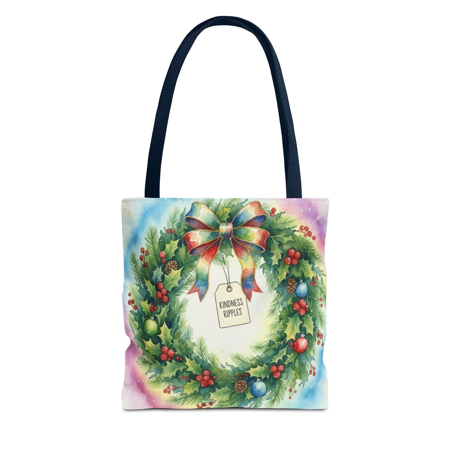 Holiday Wreath Tote Bag - Perfect for Christmas and Winter Celebrations