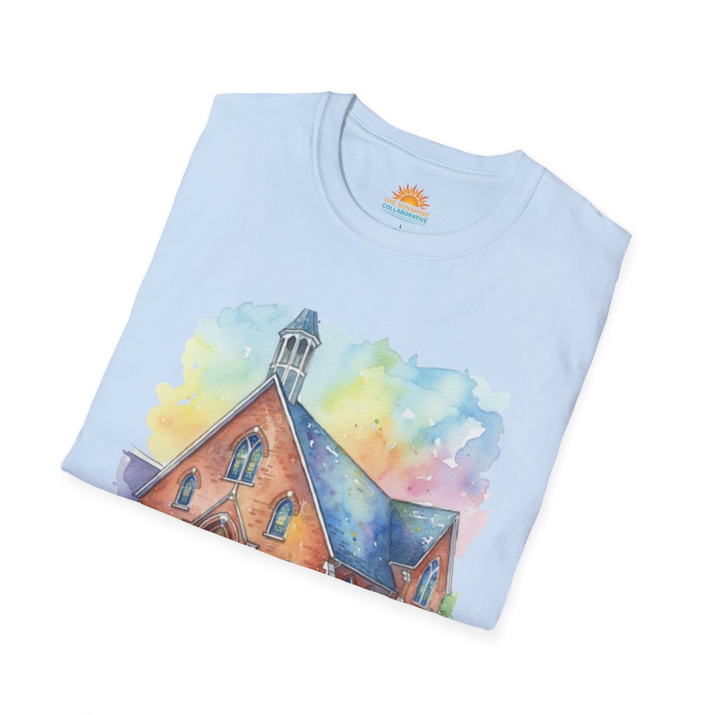 Watercolor Church Unisex Softstyle T-Shirt - Homage to the St. William Community