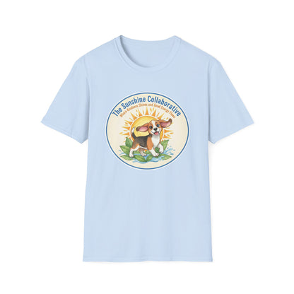T-Shirt — 'The Sunshine Collaborative' Cute Beagle Sun Logo