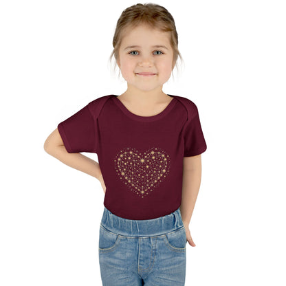 Heart Star Pattern Infant Bodysuit