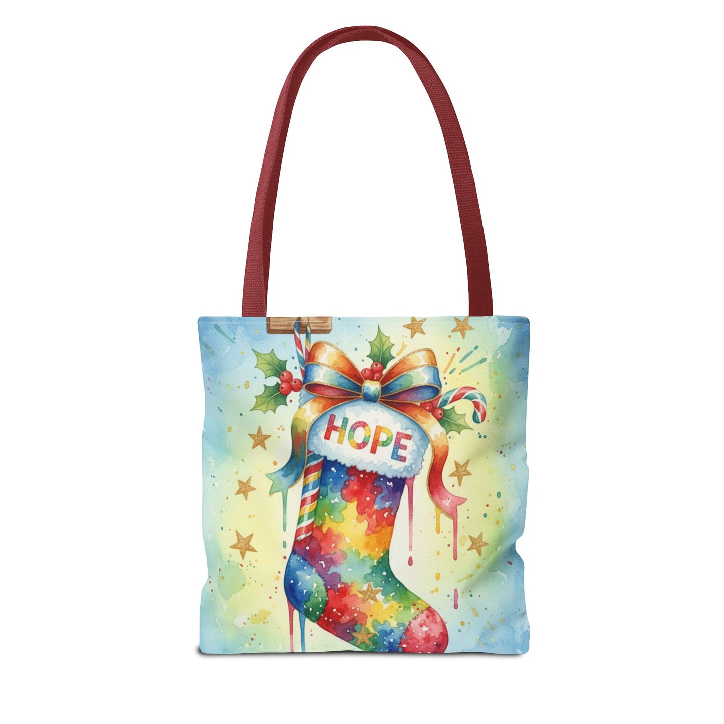 Colorful Holiday Hope Tote Bag