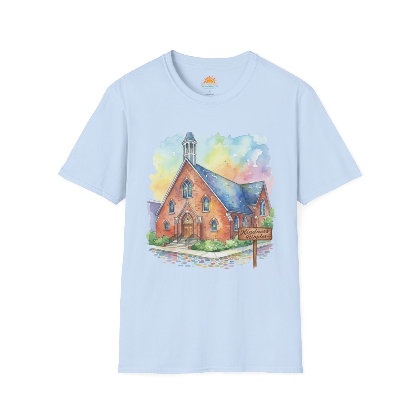 Watercolor Church Unisex Softstyle T-Shirt - Homage to the St. William Community