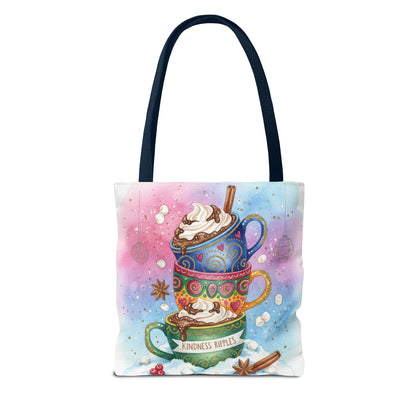 Colorful Hot Cocoa Tote Bag – Festive Winter Vibes