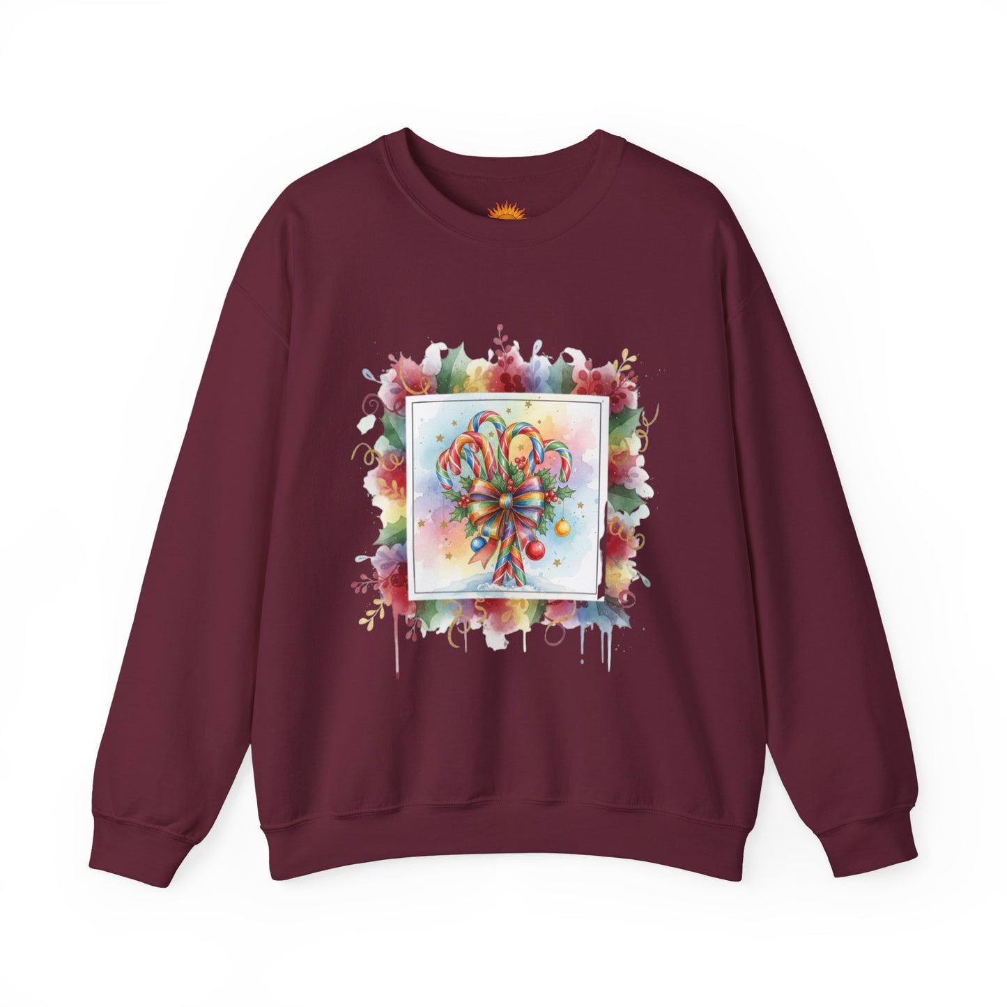 Christmas Candy Cane Crewneck Sweatshirt