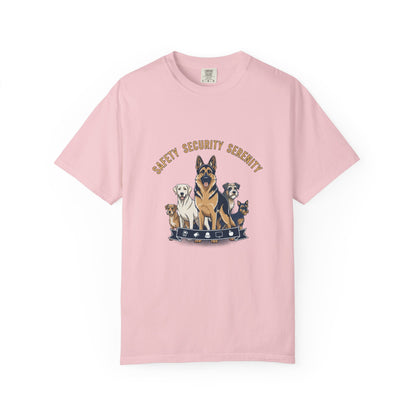 Safety Security Serenity T-Shirt — Dog Pack Graphic Tee