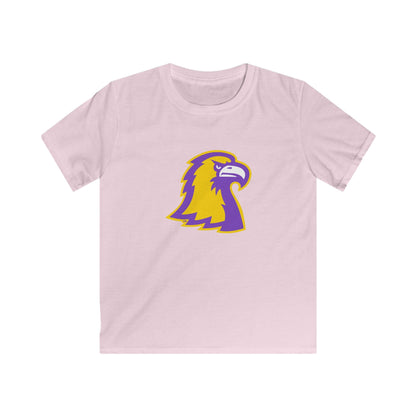 Kids Golden Eagle Mascot T‑Shirt — Purple & Gold School Spirit Tee TN Tech